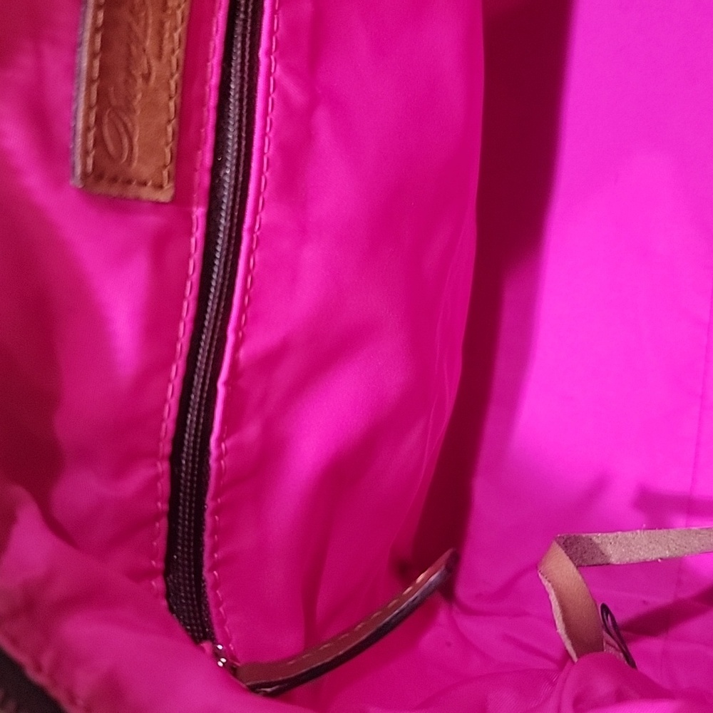 DOONEY & BOURKE RED NYLON SATCHEL TOTE - Picture 11 of 12